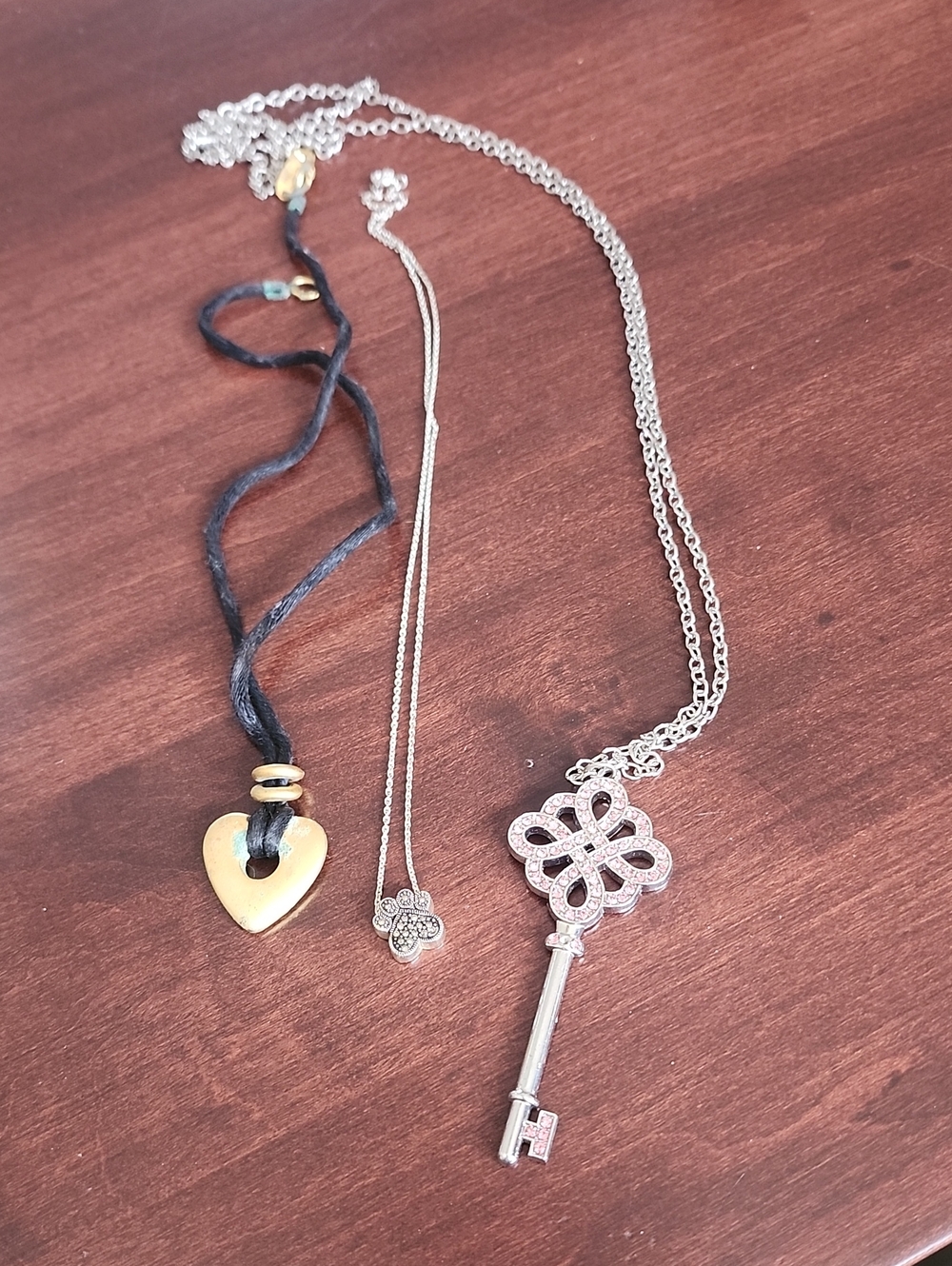 Silver Key Pendant Necklace - Silver Key Charm Jewelry